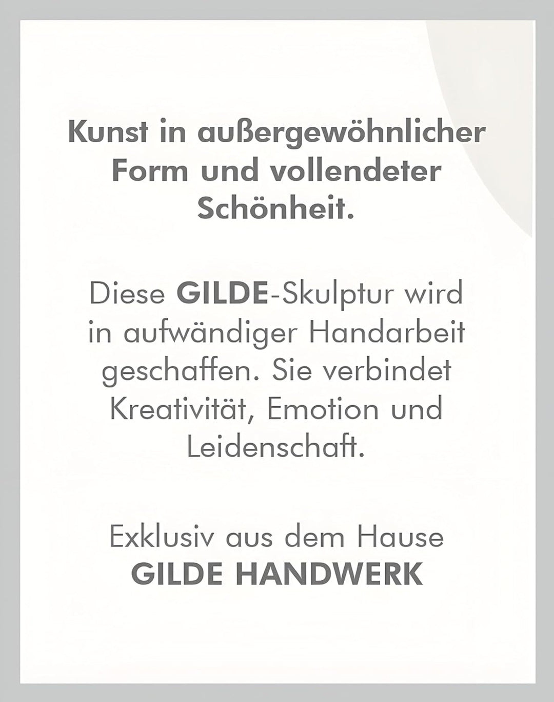 Skulptur Paar "Der Kuss" kniend, Farbe weiss