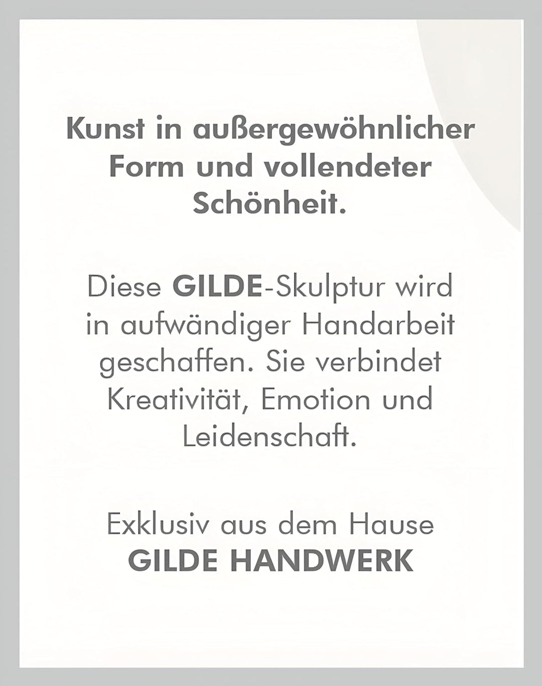 Skulptur Paar HERZSCHLAG creme Sculpture Francis