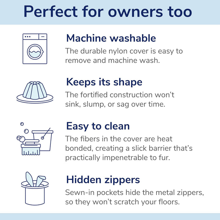 Casper Hundebett, Memory-Schaum, klein, Grau grau S, grau S