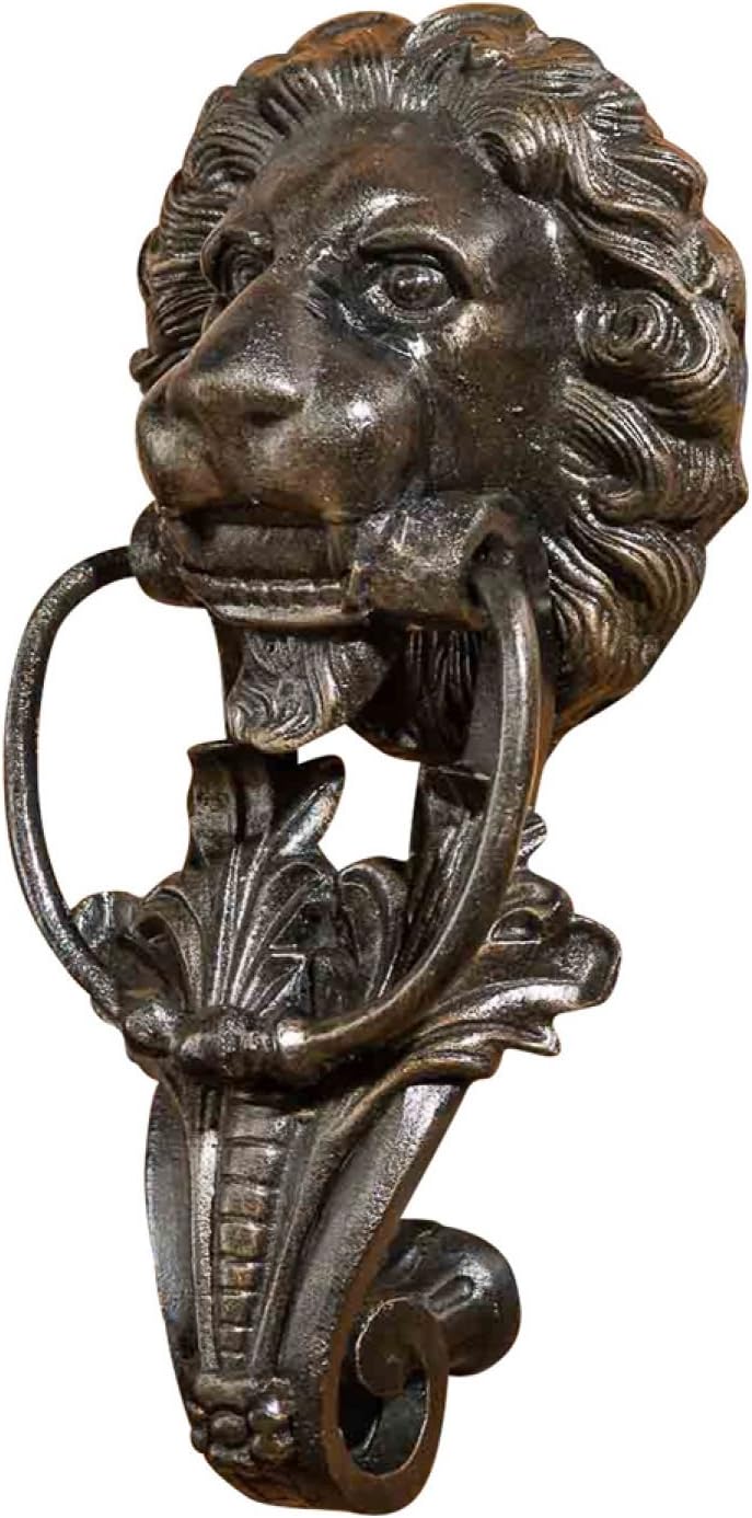 Historischer Türklopfer xxl 40cm 5kg Eisen Löwe antik Stil Türbeschlag Tür