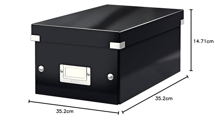 Leitz Click & Store DVD Aufbewahrungsbox (Schwarz) 2er Pack, Schwarz