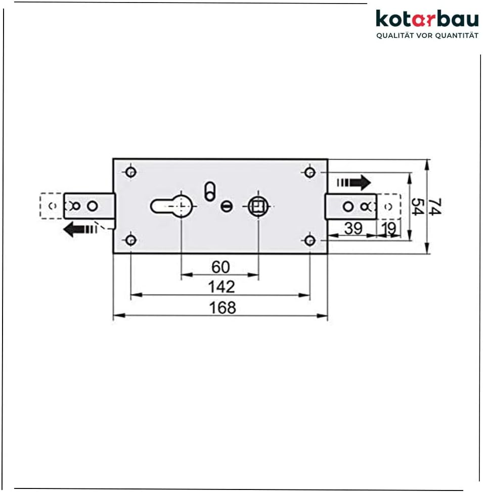 KOTARBAU® Garagenschloss 60 mm Stahl Torschloss Garagentorschloss Profilzylinder für Schwingtore Tor