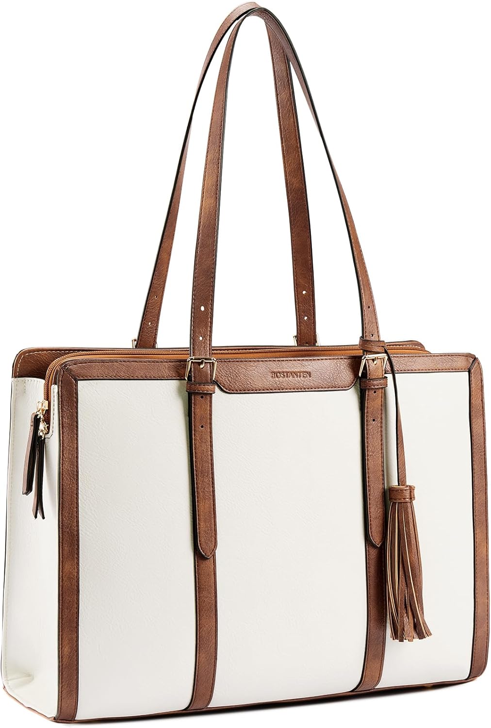 BOSTANTEN Damen Laptop Handtasche 15.6 Zoll Aktentasche PU Leder Schultertasche Frauen Businesstasch