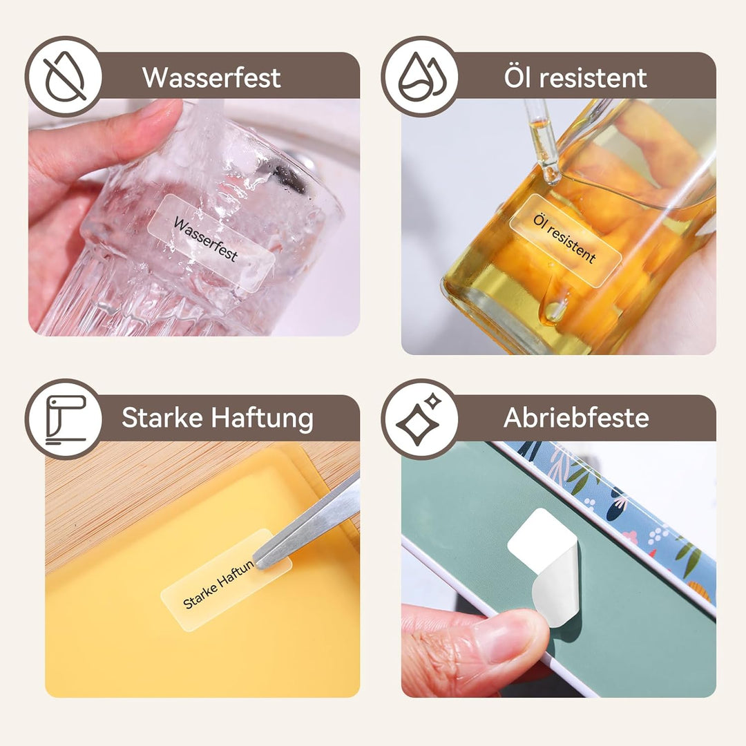 NIIMBOT Thermo Etiketten Selbstklebend, 14 x 60mm Etikettendrucker Thermopapier Kompatibel mit dem D