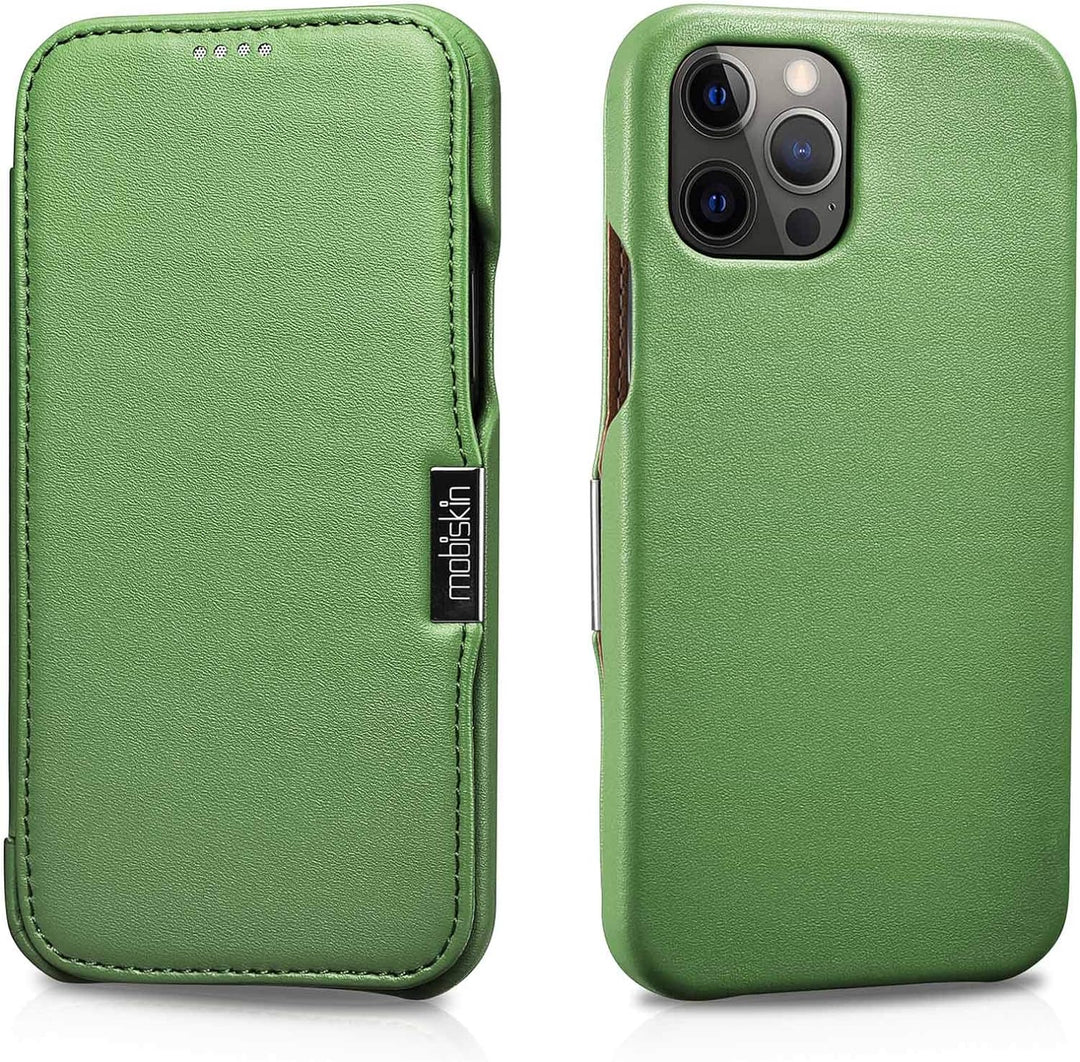 Mobiskin Hülle kompatibel mit Apple iPhone 12 PRO MAX (6,7 Zoll), Handyhülle mit echtem Leder, Case,