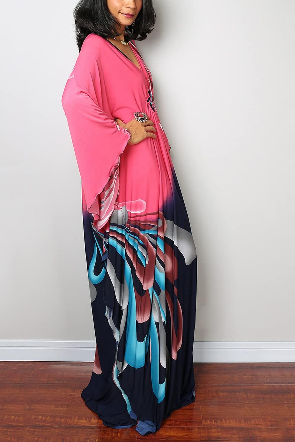 YouKD Frauen Sommer Lange Kaftan Maxi Bohemian Kleid Strand Vertuschungen Bikini Robe Loungewear One
