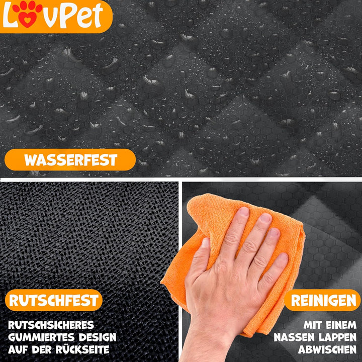 LovPetยฎ 2in1 Hundedecke fรผr Auto Rรผckbank & Kofferraum mit Seitenschutz und Sichtfenster Kofferraums