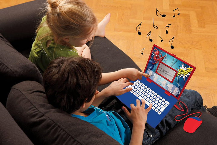 LEXIBOOK JC598SPi13 Mouse Pädagogischer und zweisprachiger Laptop Arabisch/Englisch-Spielzeug für Ki