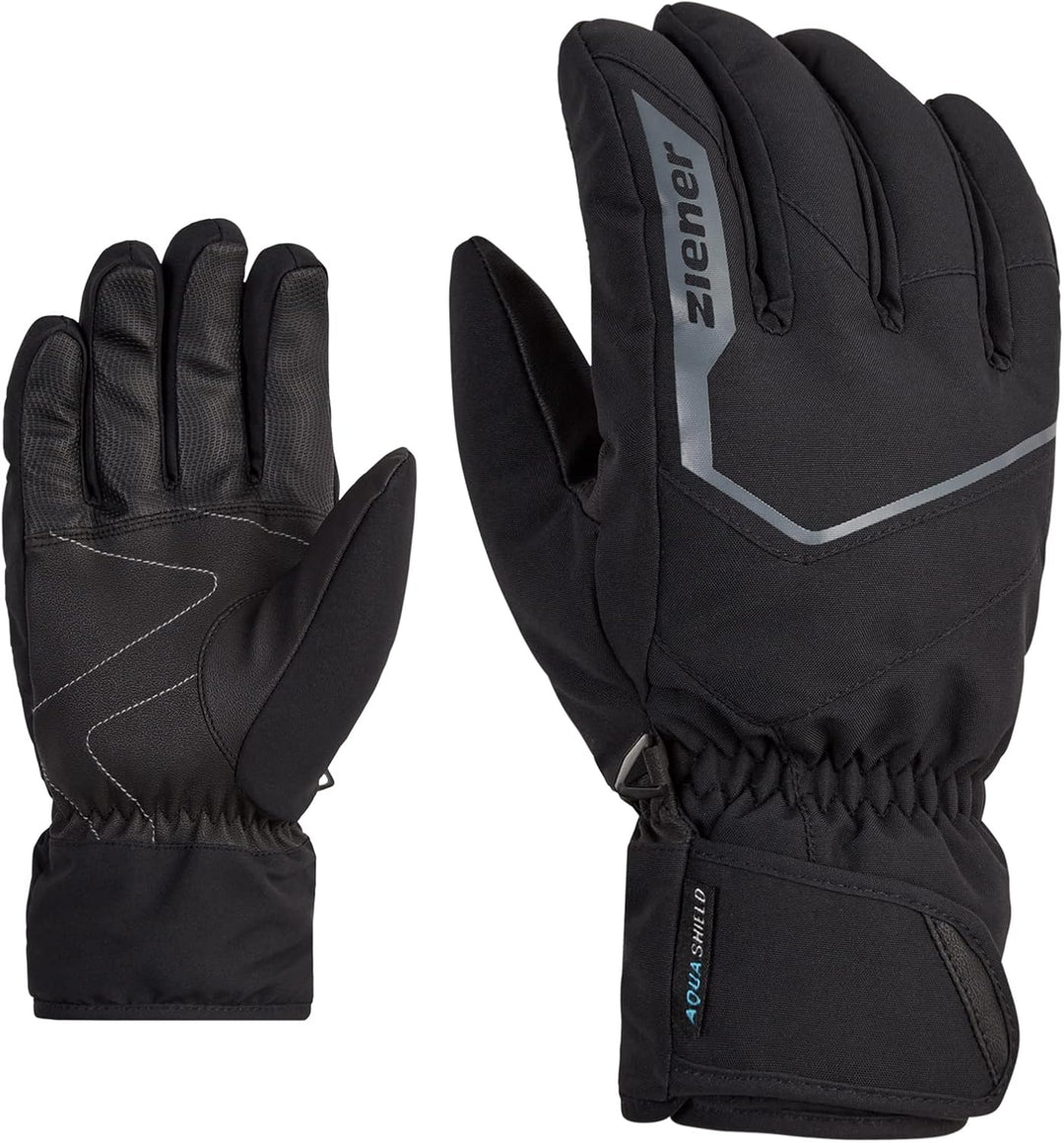 Ziener Herren Garigon Ski-Handschuhe/Wintersport | wasserdicht, atmungsaktiv 9.5 Schwarz, 9.5 Schwar