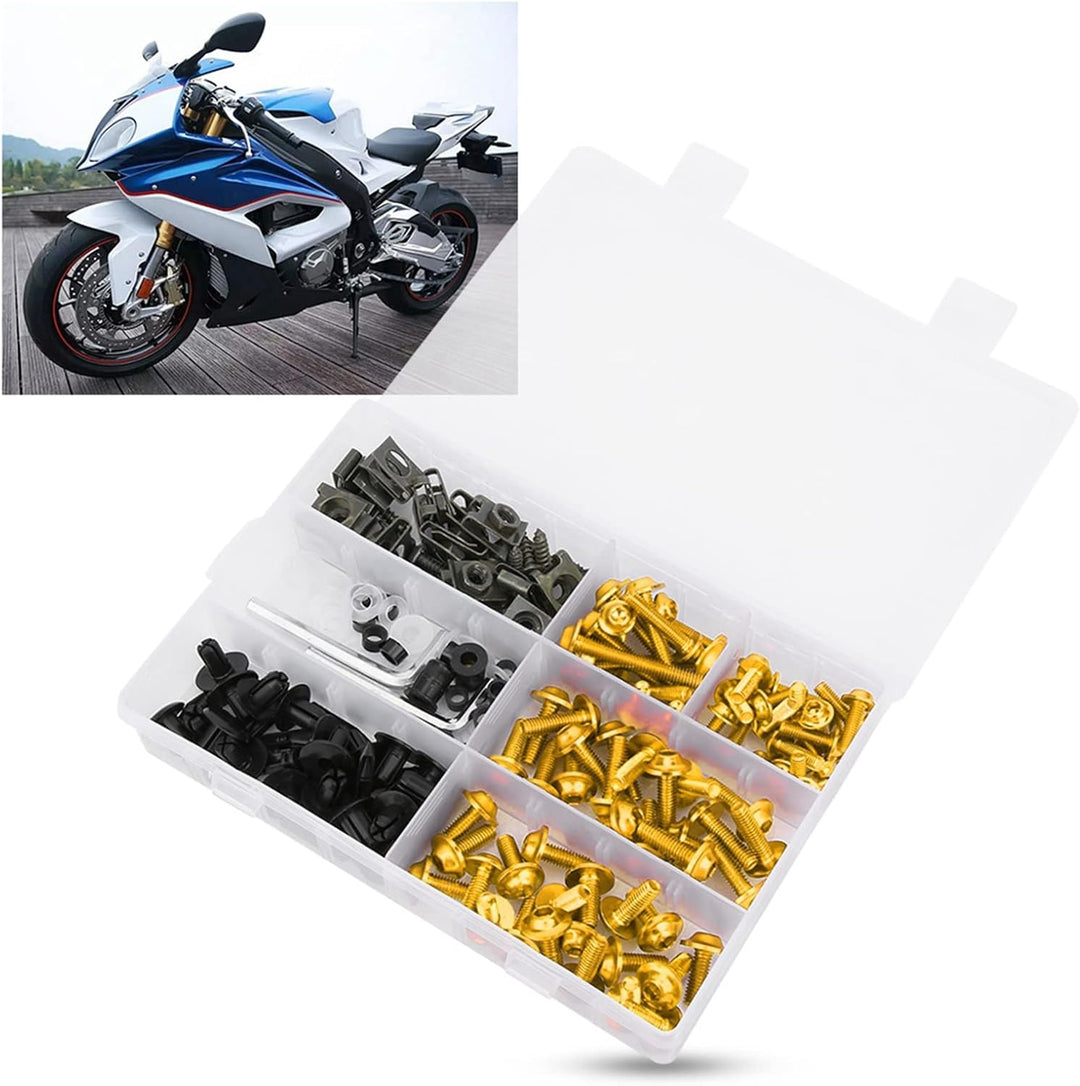 Verkleidungsschraubensatz, 198 Stück/Set Verkleidungsschrauben der Windschutzscheibe M5 M6 Schrauben