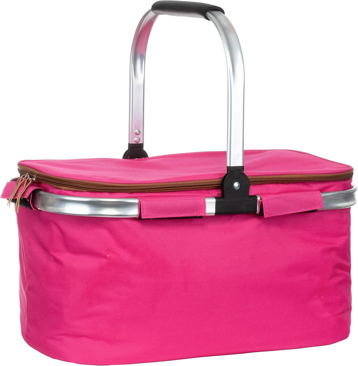 Brandsseller Einkaufskorb 26 Liter Faltbarer Kühlkorb mit Deckel Einkaufstasche Picknickkorb mit Rei