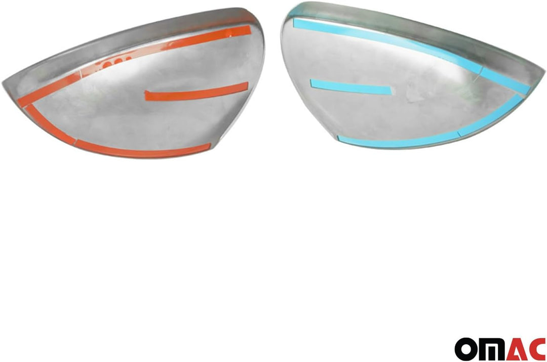 Spiegelkappen Spiegelabdeckung für Tiguan 2007-2016 2 tlg Spiegelblenden aus Edelstahl Chrom
