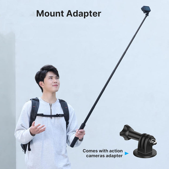 ULANZI 150cm Selfie Stick Stativ für Insta360 GO 3/X3/ONE RS/ONE X2/ONE X/GO 2/ONE R/ONE, TT52 Einbe