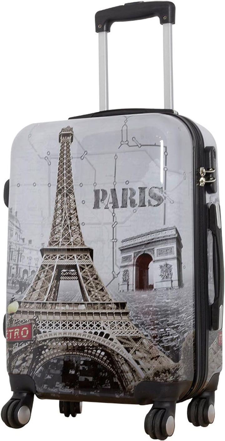 Bowatex Handgepäck Paris Eifelturm Motivkoffer Trolley mit Aufdruck 35 Li 55 cm