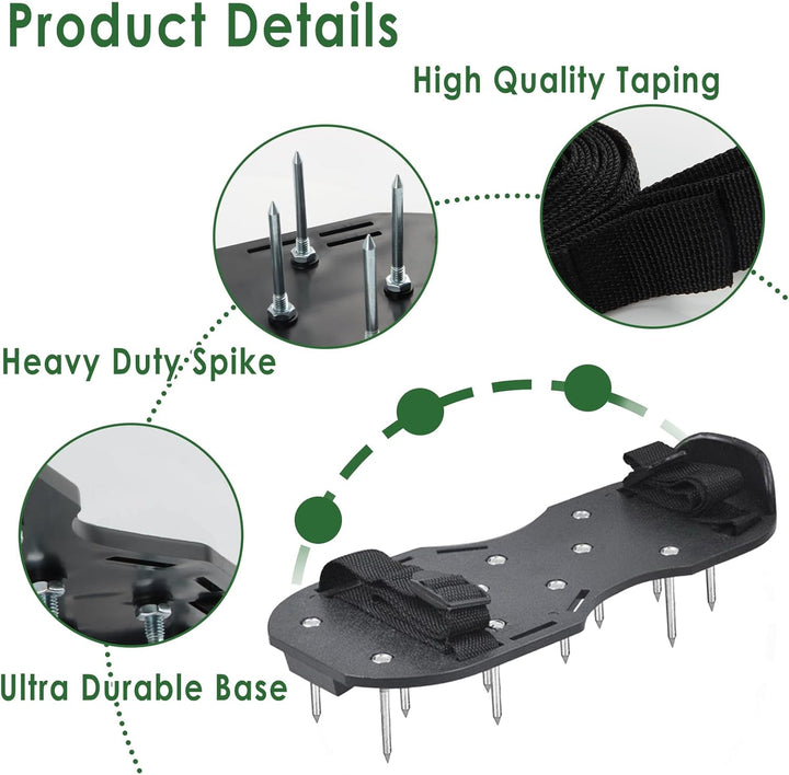 XiXiRan Rasenbelüfter Stiefel,Schwarz Rasenbelüfter Schuhe mit Nägeln,Rasen Garten Belüfter Schuhe,R