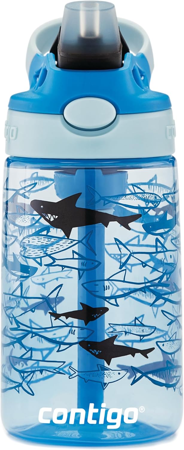 Contigo Kinder Trinkflasche Easy Clean Autospout mit Strohhalm, BPA-freie robuste Wasserflasche, 100
