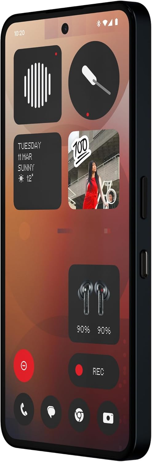 Nothing Phone (3a) 128 GB - Handy mit Essential Space, 50-MP-Hauptkamera, 32-MP-Frontkamera, 30-fach