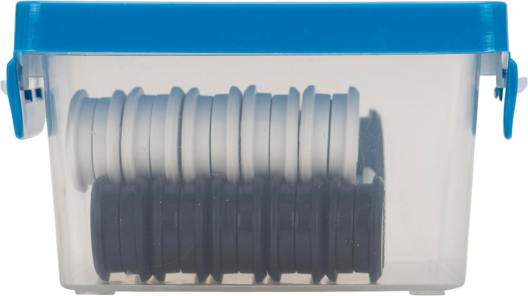Betzold - Greif-Magnete in Kunststoffbox - Lehrerbedarf Schul-Unterricht 2 cm - schwarz/weiss - 40 S