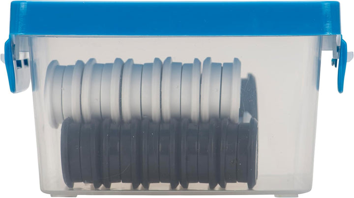 Betzold - Greif-Magnete in Kunststoffbox - Lehrerbedarf Schul-Unterricht 2 cm - schwarz/weiss - 40 S