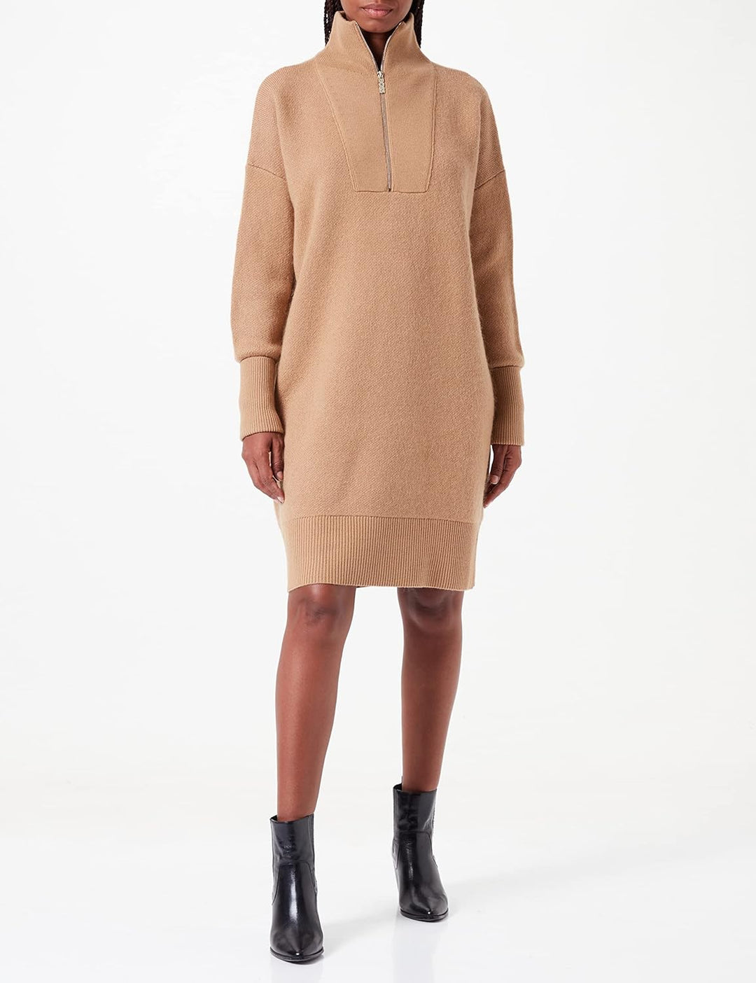 BOSS Damen Finina Dress, Medium Beige
