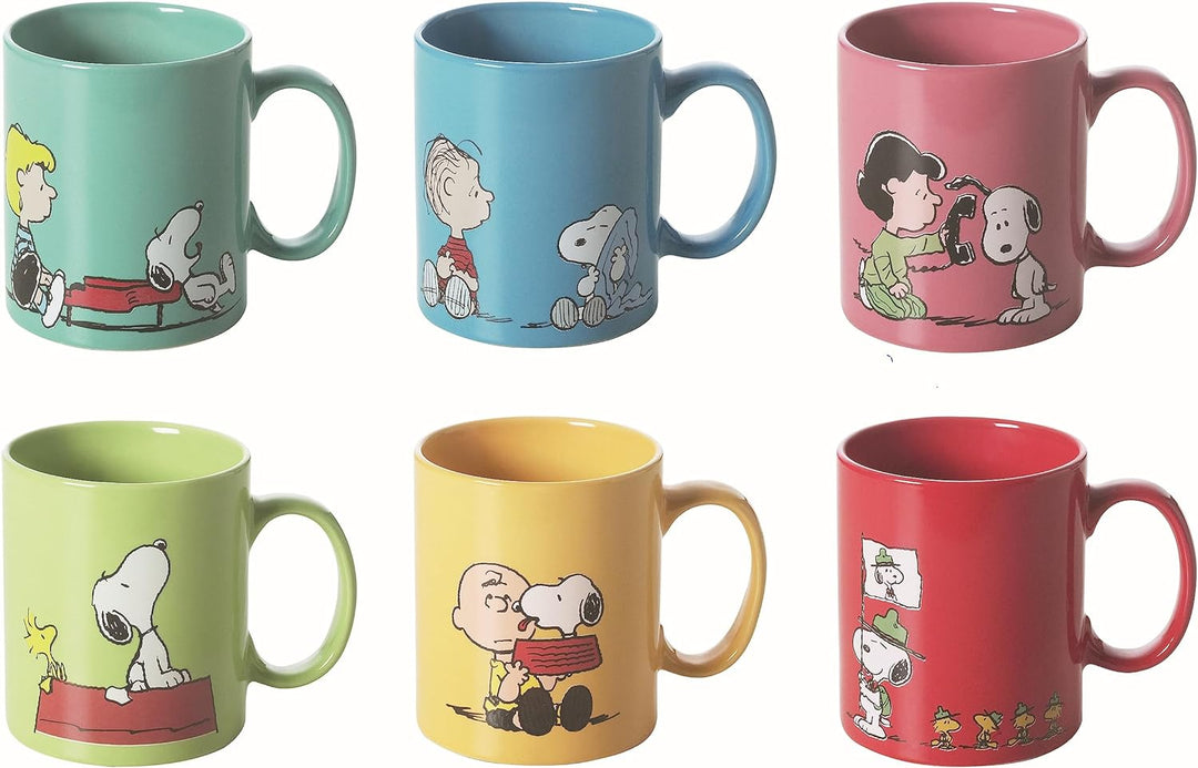 Excelsa Brunch Time Keramik Becher 6er Set Snoopy Single, Single