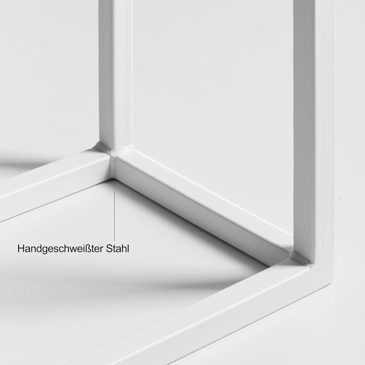 BestLoft® Beistelltisch San Jose Laptoptisch Sofatisch Betttisch Couchtisch (Gestell weiss+Platte wi