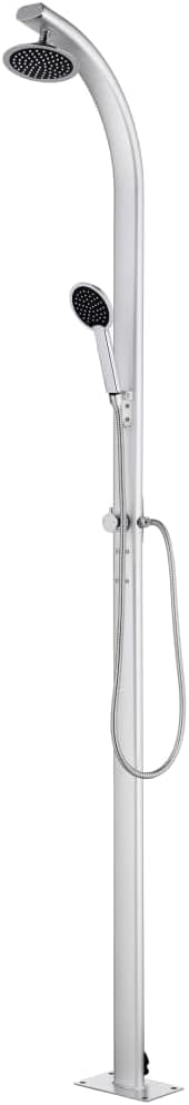 vidaXL Gartendusche Chrom-Zinkknopf Pooldusche Campingdusche Aussendusche Camping Pool Aussen Dusche