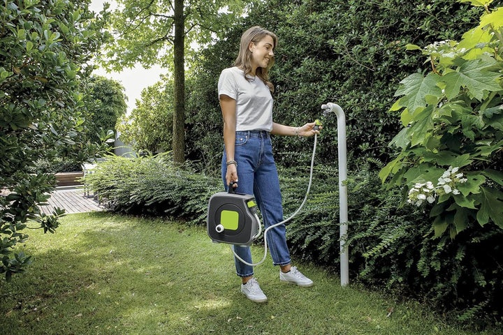 G.F. SRL Aquabag Style, Kompakt Mini-Schlauchbox, gebrauchsfertig, mit 11,5 M Schlauch, für die Bewä