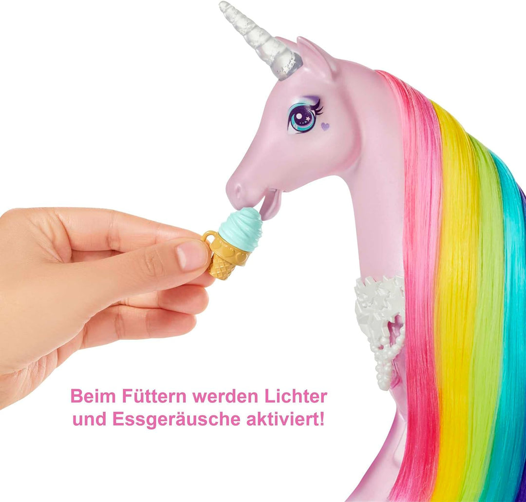 Barbie Dreamtopia Einhorn-Puppe, Barbie Dreamtopia Rainbow Magic Light Einhorn mit 25+ Licht, inkl.