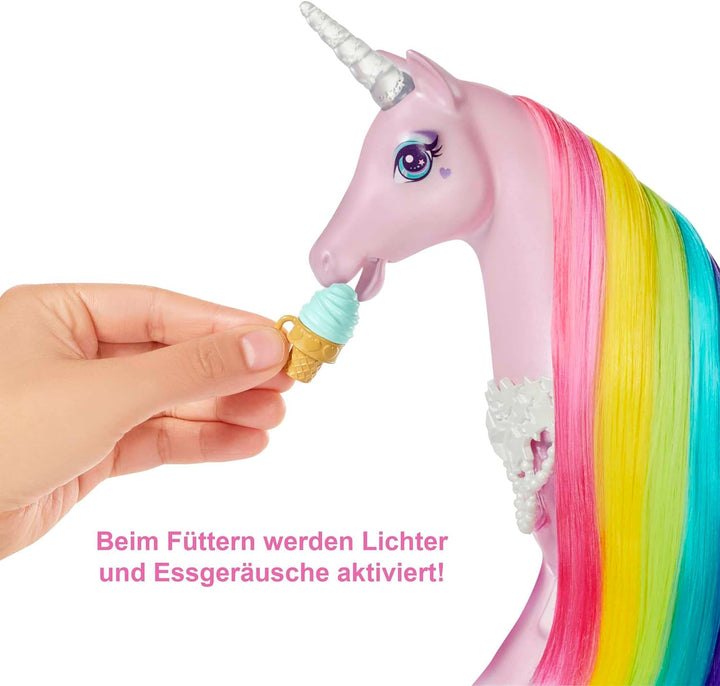 Barbie Dreamtopia Einhorn-Puppe, Barbie Dreamtopia Rainbow Magic Light Einhorn mit 25+ Licht, inkl.