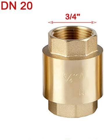 Rückschlagventil 1,9 cm Federrückschlagventil, einzelnes Messing-Rückschlagventil für Wasser, Öl, Da