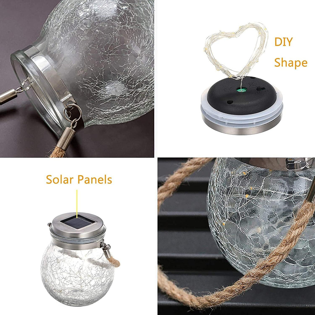 ZVO Solarlaterne für Aussen Hängend, 2 Stück 30 LED Solarlampen für Aussen Garten, Solarleuchten Out