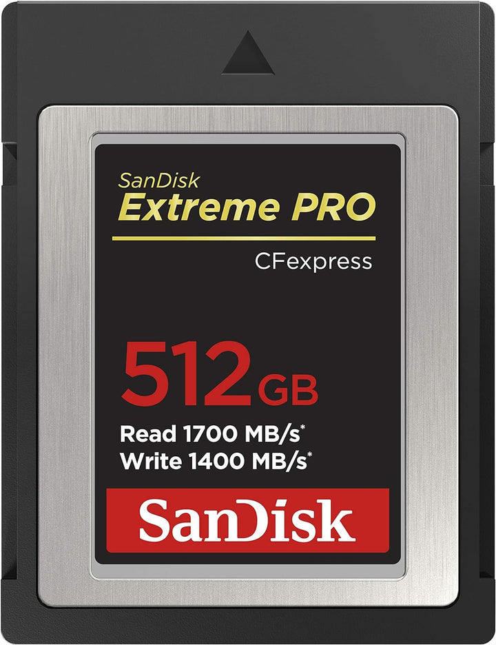 SanDisk Extreme Pro CFexpress-Speicherkarte Typ B 512 GB (1.700 MB/s Lesen, 1.400 MB/s Schreiben, Re