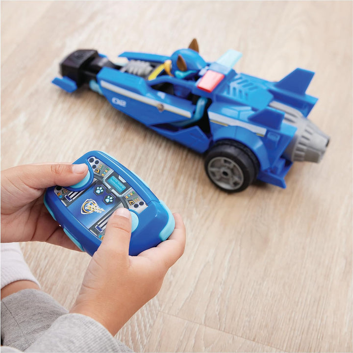 Paw Patrol: Der Mighty Kinofilm, RC Polizeiauto mit Chase im Fahrersitz, ferngesteuert, geeignet für