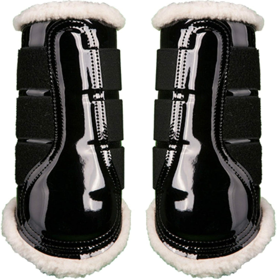 HKM 547990 Gamaschen - Comfort Lack -, weich gefüttert (schwarz, S), S