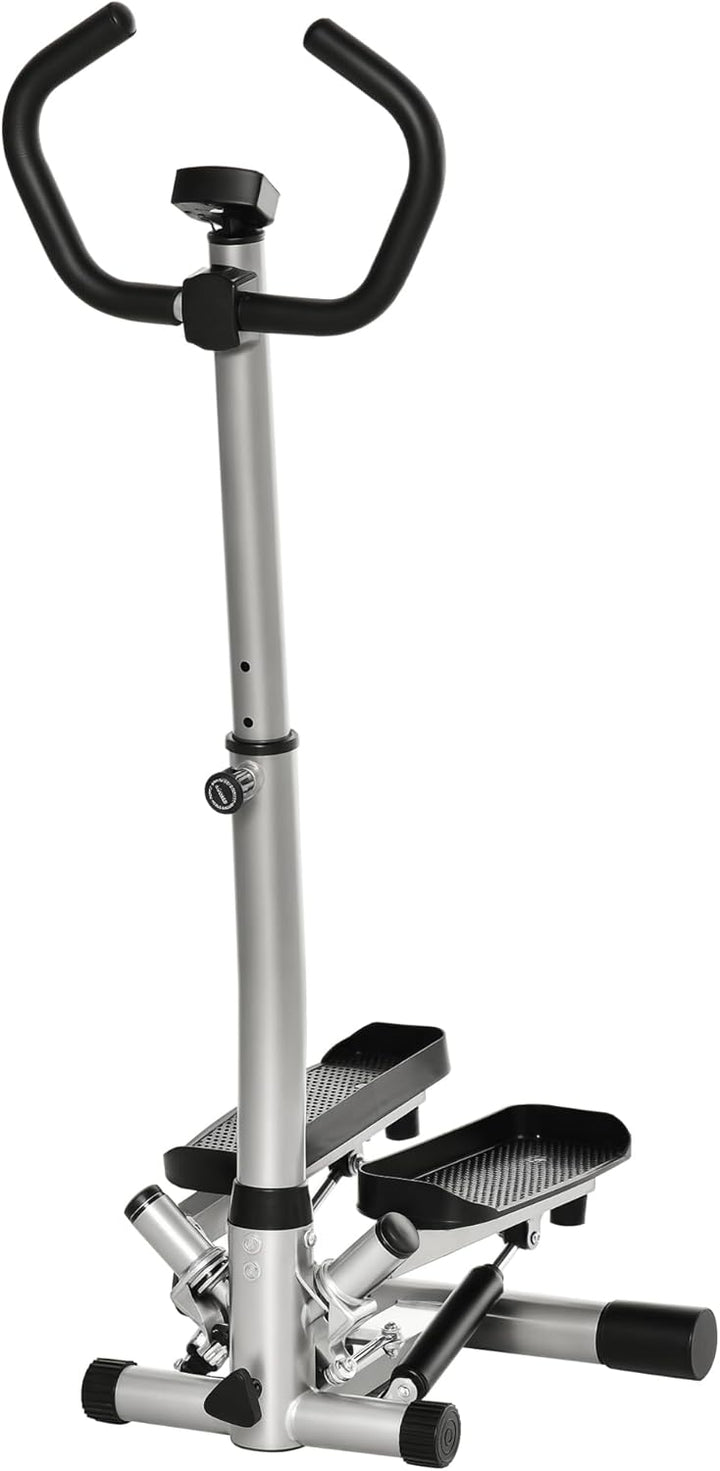 HOMCOM Stepper mit Handgriff Fitness Heimtrainer für Zuhause klein Fitnessgerät für Bein- und Po-Tra