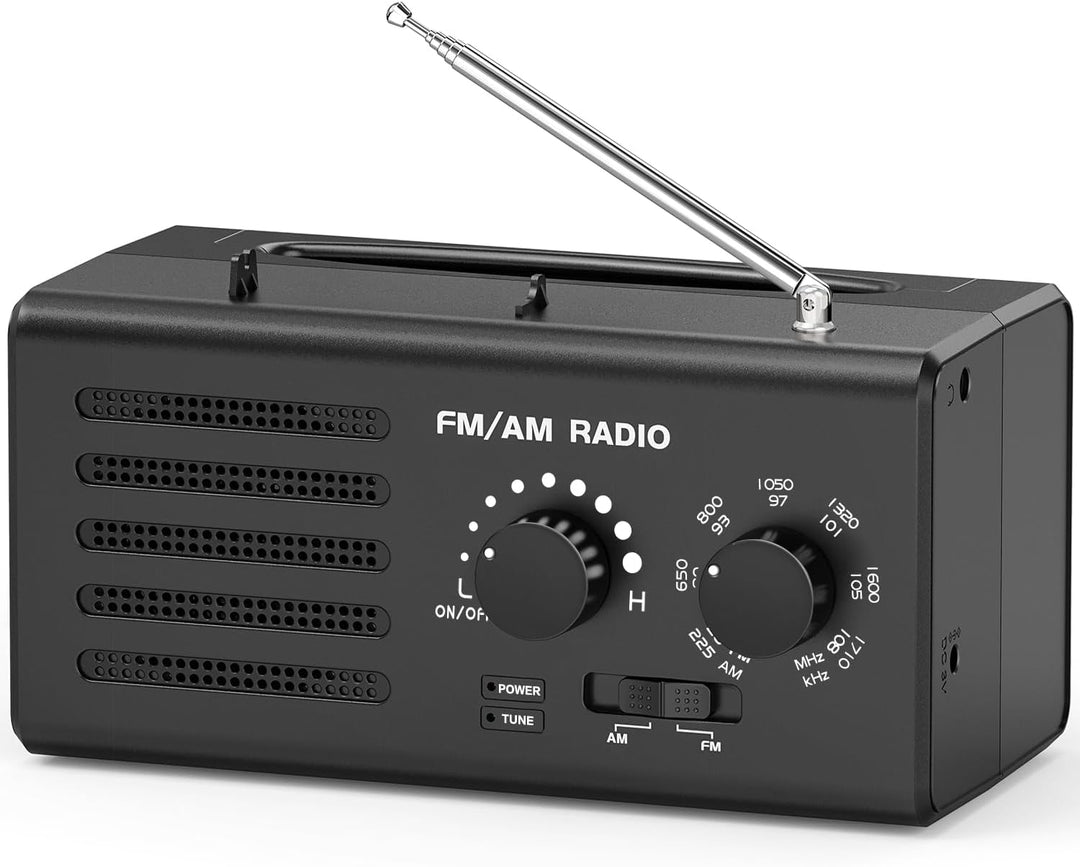Transistorradio – AM FM Tragbares Radio mit Bestem Empfang, Eingebautem Lautsprecher, Kopfhöreransch