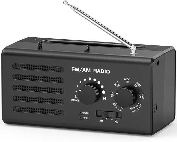 Transistorradio – AM FM Tragbares Radio mit Bestem Empfang, Eingebautem Lautsprecher, Kopfhöreransch