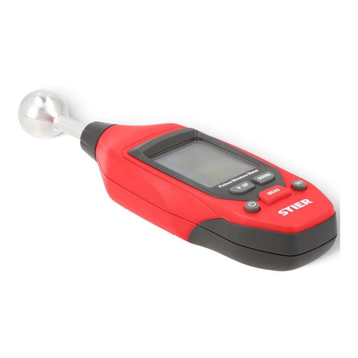 STIER Feuchtigkeitsmessgerät, bis 40 mm Tiefe, Messbereich 0-100, LCD-Display, praktische Alarm- & H