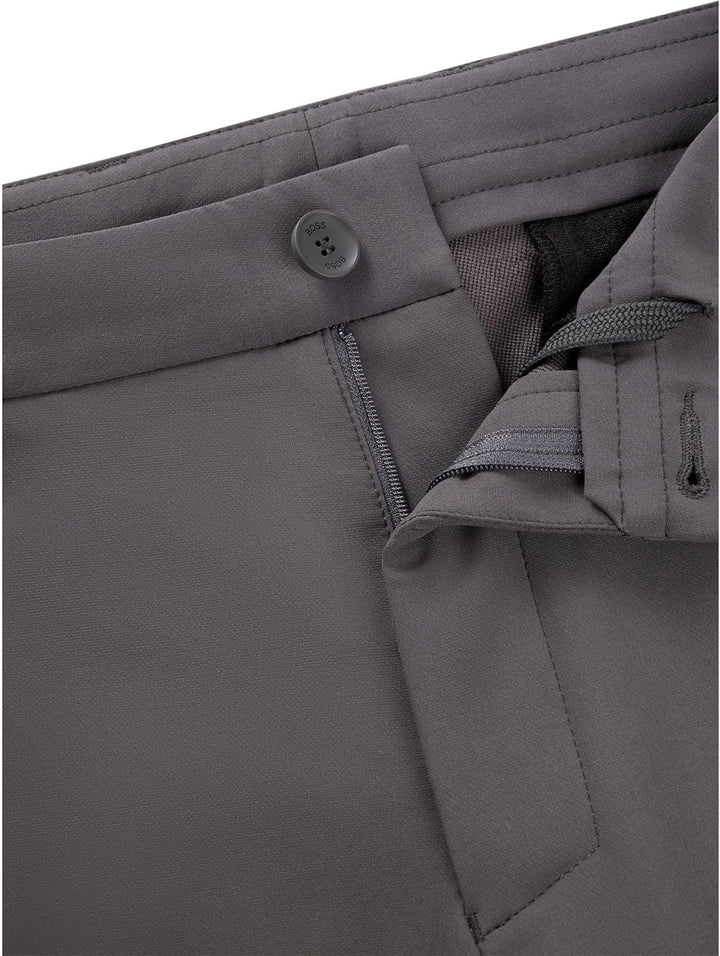 BOSS Herren T Commuter-Reg Regular-Fit Hose aus wasserabweisendem Stretch-Gewebe 54 Dark Grey, 54 Da