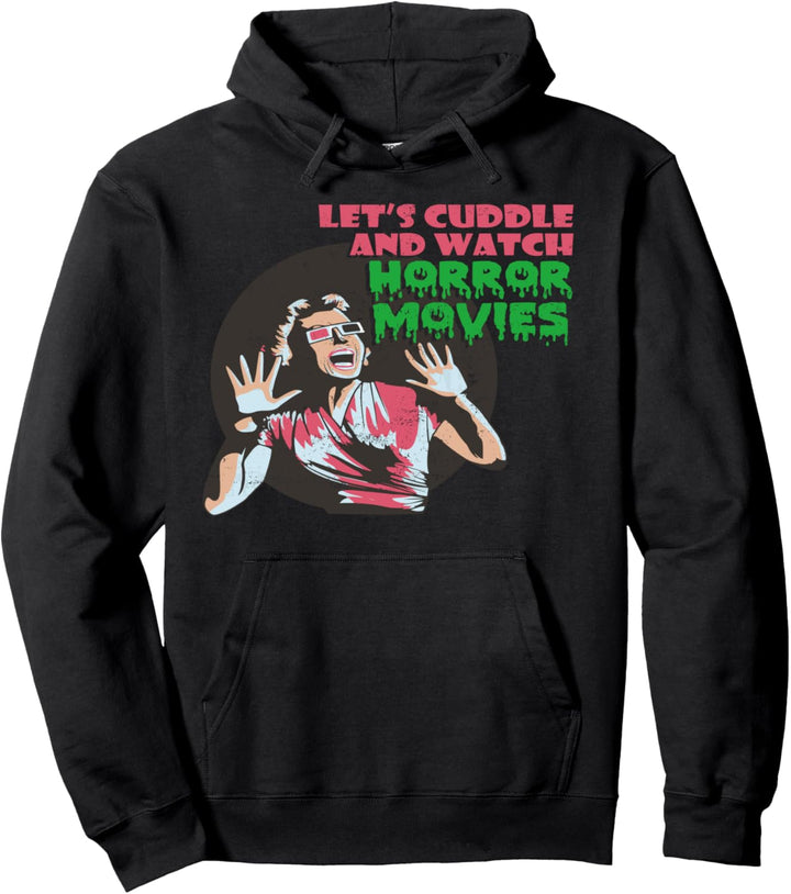 Let's Cuddle And Watch Horror Movies Halloween Pullover Hoodie