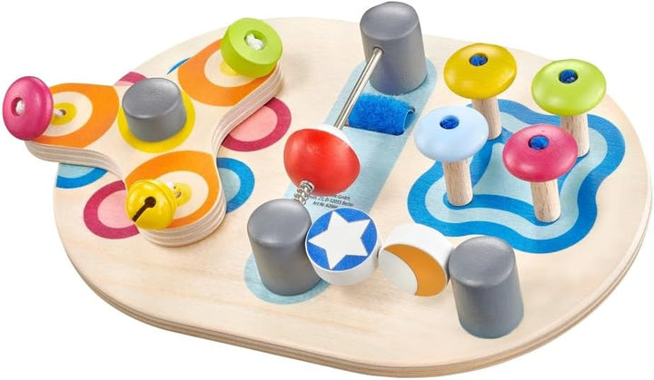 Selecta 62064 Spintivity, Motorikbrett aus Holz, 20 cm, Spinitivity Single, Single