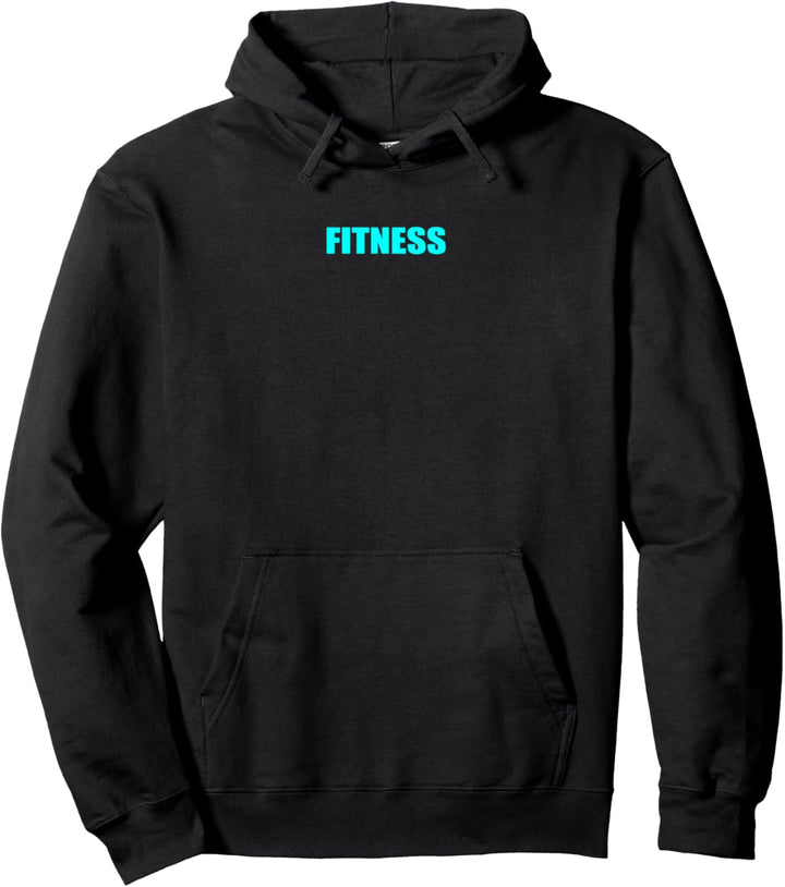 Fitness schlicht modern Hellblau Gym Workout blaue Schrift Pullover Hoodie