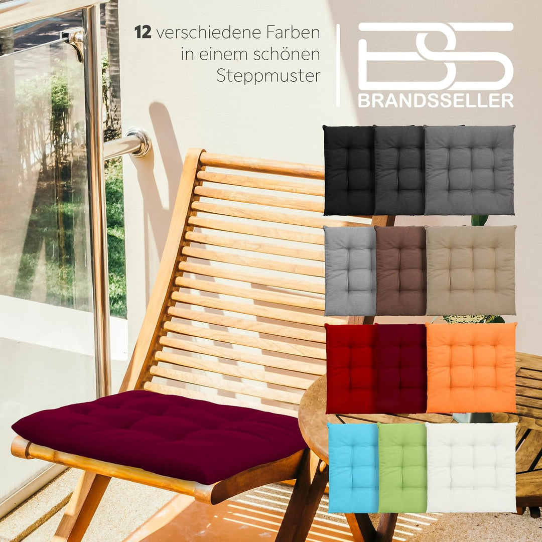 Brandsseller Sitzkissen Dekokissen Stuhlkissen Zierkissen Gartenkissen - 9er Steppung- in Verschiede