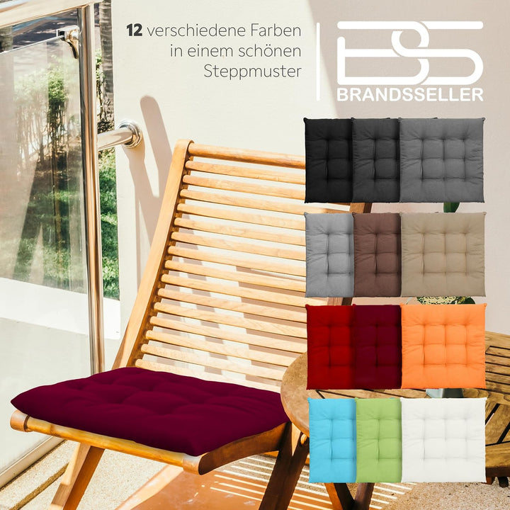 Brandsseller Sitzkissen Dekokissen Stuhlkissen Zierkissen Gartenkissen - 9er Steppung- in Verschiede