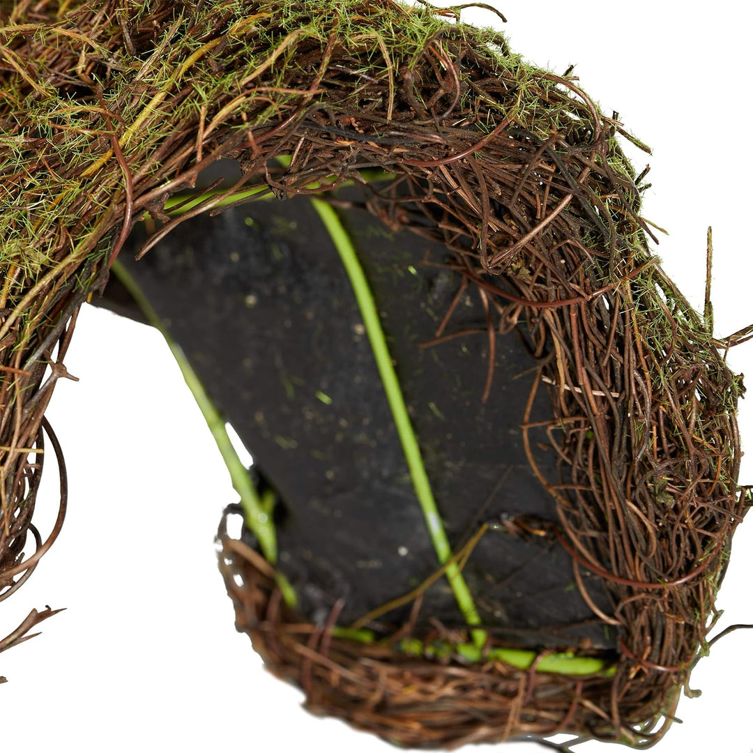 Relaxdays Igelhaus, Iglu, Winterquartier für Garten, wetterfeste Igelkuppel aus Rattan HxBxT 20 x 52