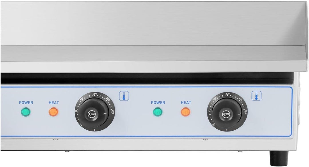 Royal Catering RC-EG001 Doppel Elektro Grillplatte 730 x 400 mm Glatt 2 x 2.200 W Griddleplatte Brat