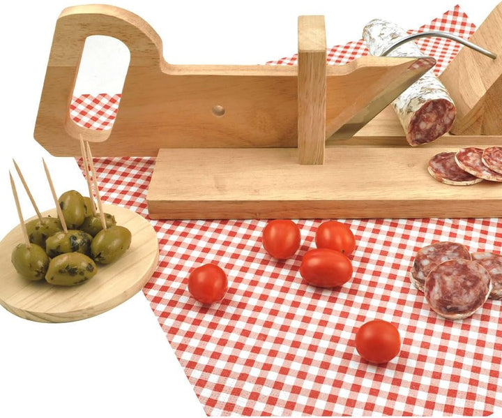 CÉCOA - Wurstschneider – hohe Qualität aus Buche und Stahl – Vielseitigkeit beim Schneiden – sicher