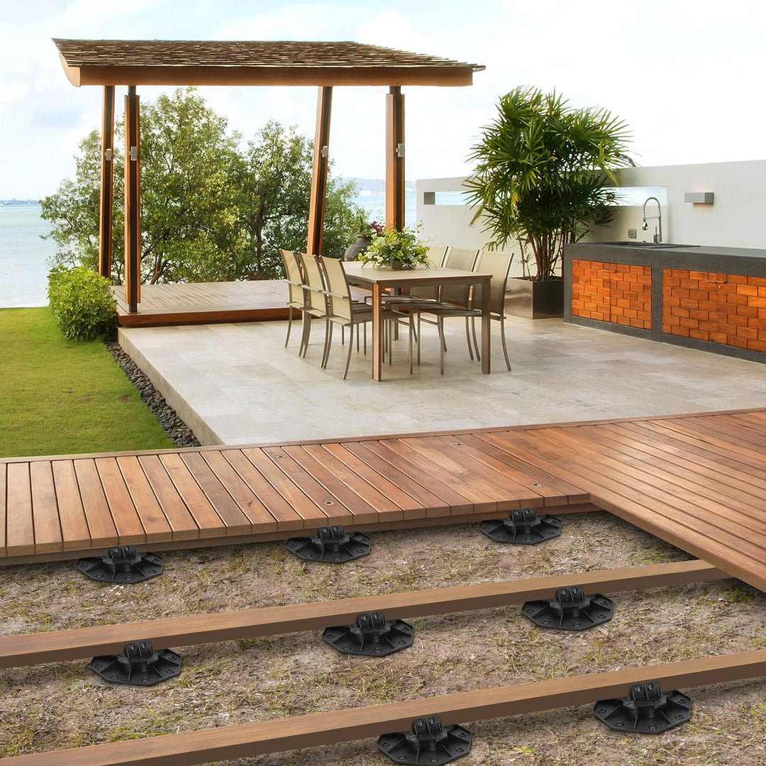 Ansobea 40 Stück Stelzlager höhenverstellbar I 18-30mm Terrassenlager I füsse verstellbar I Plattenl