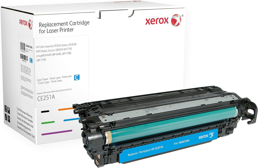 XEROX Original Toner cyan HP CE251A alternativ zu CP3525 Noir, Cyan, Orange, Noir, Cyan, Orange